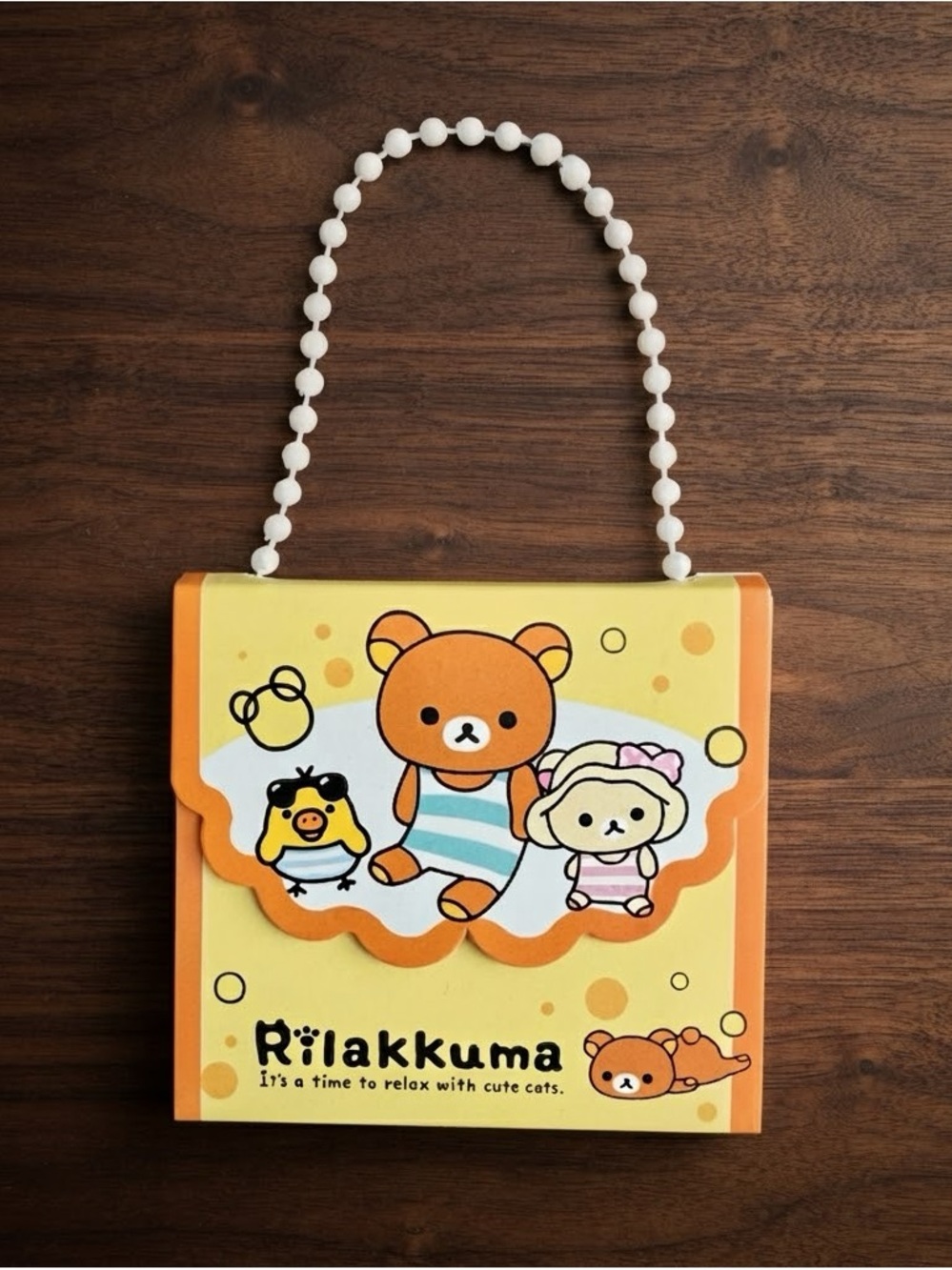 RILAKKUMA Memo Set with Beaded Handle